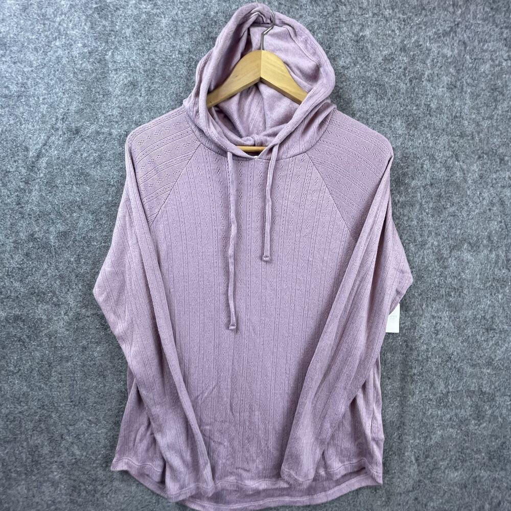Love By Gap‎ Hoodie Womens M Light Purple Soft Cozy Stretch Raglan Pullover